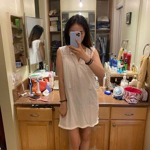 Michael Stars White sleeveless lace dress